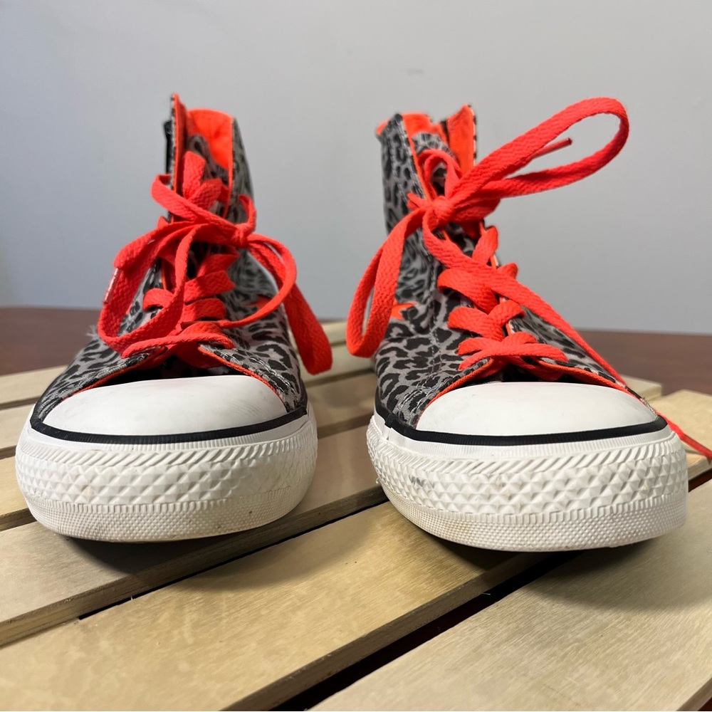 Converse Leopard Print High Tops - Orange and Gray - Picture 11 of 11